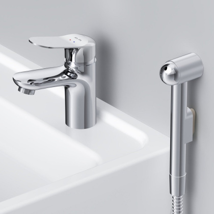 Смеситель Для раковины с гигиеническим душем F85C03000 Sunny Смеситель Для раковины с гигиеническим душем F85C03000 Sunny
