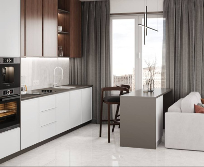 Mramor Princess Grey Керамогранит серый 60х120 Полированный