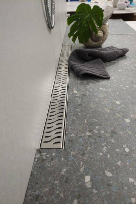 Душевой лоток 55 см Creto Zigzag CRE-550 ZH с решеткой, хром