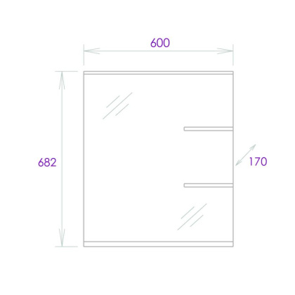 Зеркало Onika Коралл 60 белое, с подсветкой