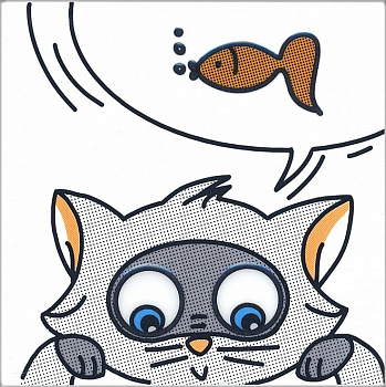 Декор NT\A133\5009 Кошки - мышки Рыбка 20*20*6,9 (уп/30шт), шт