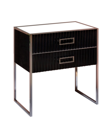 Тумба MONACO 80см h74см черная глянец + хром под раковину чашу 867-080-BCR Boheme