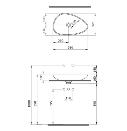 Раковина Bocchi Etna 1114-004-0125 черная матовая