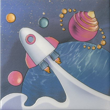 Керамический декор VT\A379\5009 Космос синий (20см*20см*6,9мм) (10шт/0,4м2) Космос 1, шт.