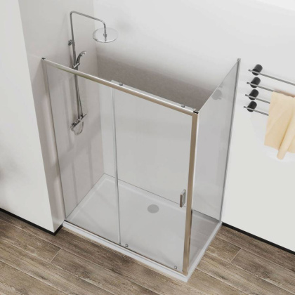 Душевой уголок City VSR-5CT9011CL, 1100*900, хром, стекло прозрачное