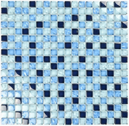 Мозаика стеклянная Blue Drops (чип 8*15*15) 300*300, м2