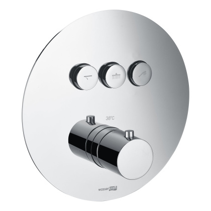 Dinkel 5844 Thermo Термостатический смеситель для ванны и душа Wasserkraft Dinkel 5844 Thermo Термостатический смеситель для ванны и душа Wasserkraft