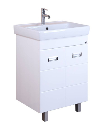 Тумба Onika Балтика-Квадро 55 напольная, белая (ум.Тигода 55)