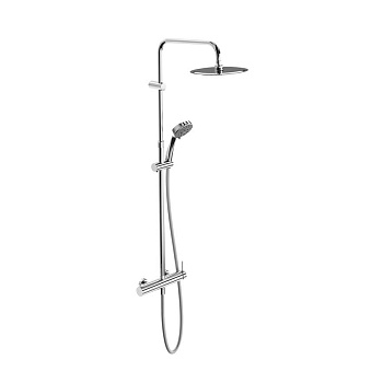 Душевая колонна NOTA на 2 потока с механическим смесителем с  ручным душем на 5 режимов, хром