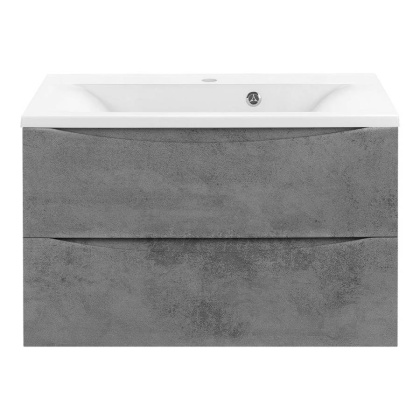 База под раковину Mia 750 подвесная, 2 выкатных ящика soft close, Beton