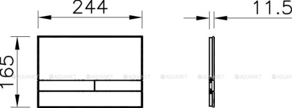 Кнопка смыва VitrA Select, стекло, цвет Глянцевый Белый