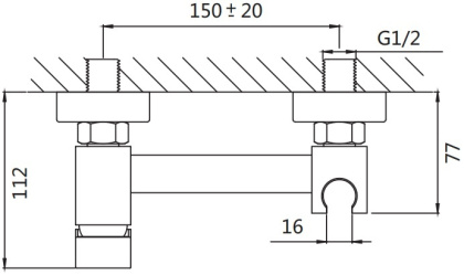 Гигиенический душ Shevanik S137T латунь, оружейная сталь