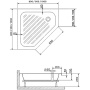 Акриловый поддон для душа RGW Acrylic BT/CL-S-A 80x80 16180588-51-A Белый