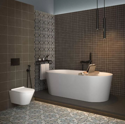 Чементо коричневый тёмный матовый 20x20x0,69