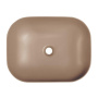 Раковина накладная керамическая, прямоугольная, бежевая матовая, BB1302-H316, 500x400x140