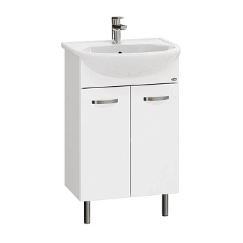 Тумба Onika Коралл 55 напольная, белая (ум. Уют 55)