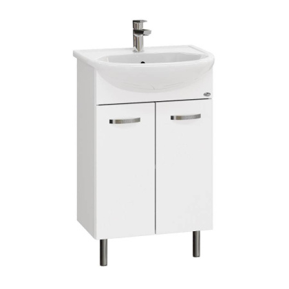 Тумба Onika Коралл 55 напольная, белая (ум. Уют 55)