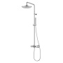 ECO-CD-T-01 Душевая стойка с термостатическим смесителем для душа, с ручным и верхним душем, хром