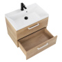 Тумба с раковиной подвесная  BelBagno AURORA 60 Rovere Nebrasca Nature, раковина белая
