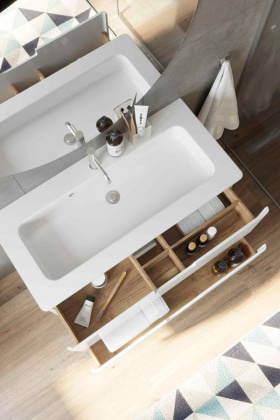 Тумба с раковиной Creto Bravo White 80 см