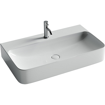 Умывальник AURA с 1 отверстием для смесителя, без перелива 800*470*135мм