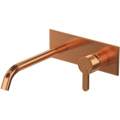 LEAF-BLI1-SS Смеситель для раковины встраиваемый, однорычажный, излив и ручка на единой площадке, длина излива 23 см, исполнение sunset LEAF-BLI1-SS Смеситель для раковины встраиваемый, однорычажный, излив и ручка на единой площадке, длина излива 23 см, исполнение sunset