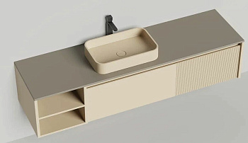 Подвесная тумба Domino 1800, эмаль, с открытой полкой