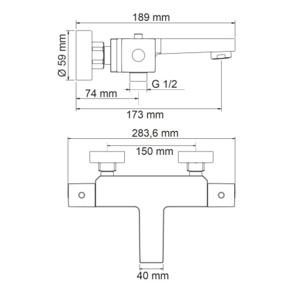 АIme 1511 Thermo Термостатический смеситель для ванны Wasserkraft АIme 1511 Thermo Термостатический смеситель для ванны Wasserkraft