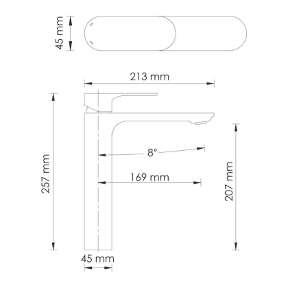 Elbe 7403H Смеситель для раковины Wasserkraft Elbe 7403H Смеситель для раковины Wasserkraft