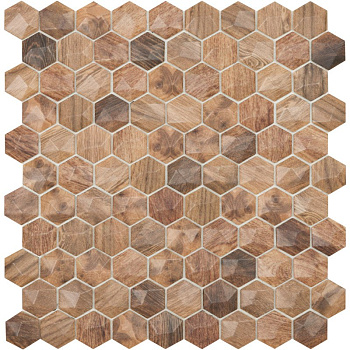 Стеклянная мозаика, WOODS 4700D, Hexagon Стеклянная мозаика, WOODS 4700D, Hexagon