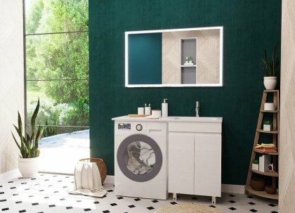 Комплект мебели Barcelona Luxe 1200х482 правосторонний напольный 2-х дверная (ШхГхВ) 548х476х860