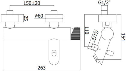 Смеситель для ванны с душем Paffoni Jo JO022NO