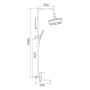 Душевая система латунь белый/хром R2136F