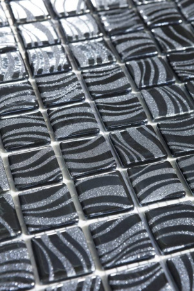 Стеклянная мозаика 7803 Glitter Black 25x25, Glitter