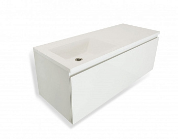 Тумба подвесная под умывальник Dallas Luxe 1150х482 правосторонняя 1 ящик (ШхГхВ) 1142х476х430