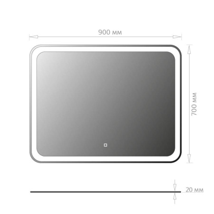 Зеркало Onika Магна 90 с LED подсветкой Зеркало Onika Магна 90 с LED подсветкой