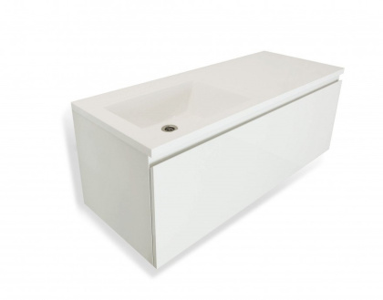 Тумба подвесная под умывальник Dallas Luxe 1150х482 правосторонняя 1 ящик (ШхГхВ) 1142х476х430