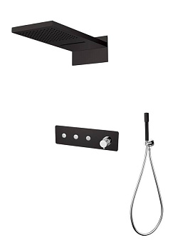 Встроенная душевая система FUSION, трехпозиционная BLACK CHROME Встроенная душевая система FUSION, трехпозиционная BLACK CHROME