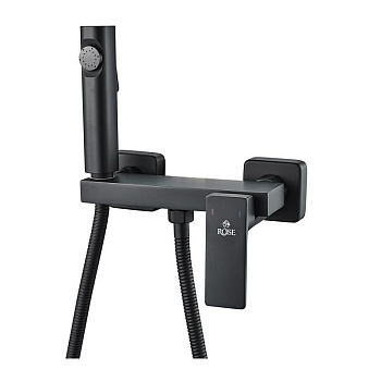 Гигиенический душ со смесителем Rose R1805H-1, черный