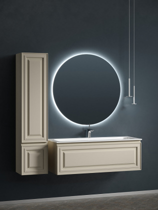 Тумба подвесная SANCOS Very 1195х445х406, c одним  ящиком оснащенным доводчиками, Beige Soft , арт.VR120CE