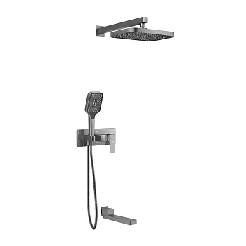 Душевая система встраиваемая Rose R1035T, пепельный