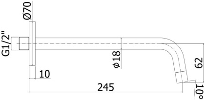 Излив Paffoni ZBOC046HGSP золото брошир Излив Paffoni ZBOC046HGSP золото брошир