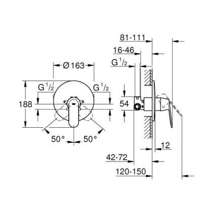 Смеситель для душа Grohe Eurosmart Cosmopolitan 32880000 хром Смеситель для душа Grohe Eurosmart Cosmopolitan 32880000 хром