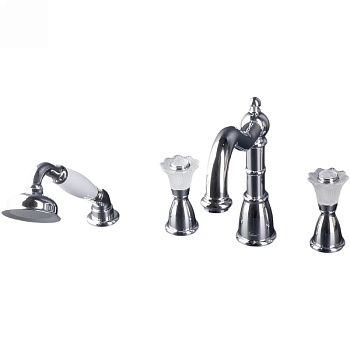 Смеситель врезной на 4 отв., Camelia хром_Комплект