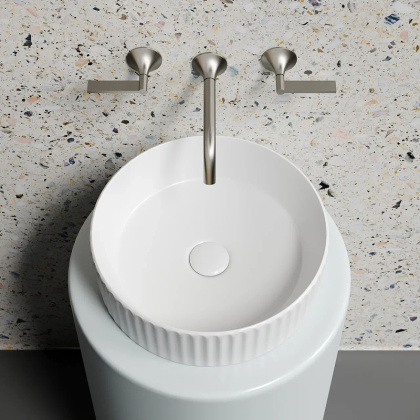 Умывальник чаша накладная круглая (цвет Белый Матовый) Element 360*360*115мм