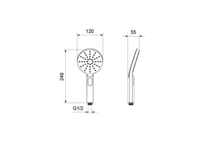 Ручной душ Select 120 3 jet AQUATEK, матовый черный AQ2006MB ОБЕРОН Ручной душ Select 120 3 jet AQUATEK, матовый черный AQ2006MB ОБЕРОН
