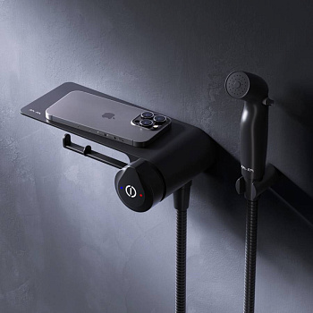 F0H85A822 X-Joy TouchReel, гигиенический набор со смесителем для душа с полкой, держателем туалетной F0H85A822 X-Joy TouchReel, гигиенический набор со смесителем для душа с полкой, держателем туалетной