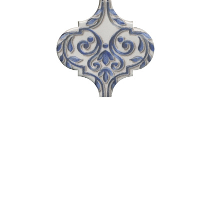 Декор VT\A317\65000 Арабески Майолика белый/синий/голубой (6,5см*6,5см*7мм) (26шт/0,11м2) орнамент, шт