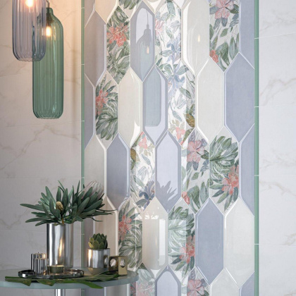 Декор VB\A64\35000 Фурнаш Белый (34см*14см*6,9мм) (10шт/0,47м2) Глянцевый 4, шт