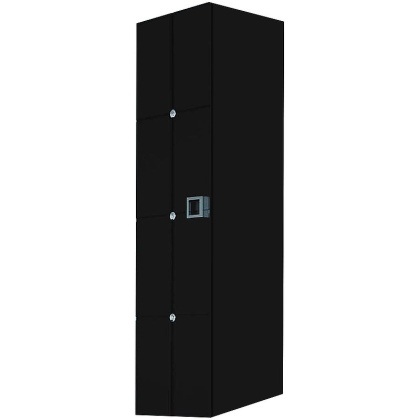 Пенал Piazza черный+хром без ножек_Комплект 844-BCR Boheme